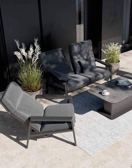 Ambiente Royal Garden Focosa verstellbarer Gartensessel aus Aluminium mit Gasdruckfeder