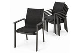 Royal Garden Focosa Stapelstühle 6er Set Anthrazit