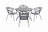 Royal Garden Elegance Gartentisch Set mit 4 Stühlen Ø 110 cm