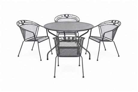 Royal Garden Elegance Gartentisch Set mit 4 Stühlen Ø 110 cm