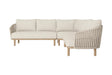 Royal Garden Vila Nova Ecklounge-Set 3-teilig aus Aluminium und Rope Sand