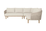 Royal Garden Vila Nova Ecklounge-Set 3-teilig aus Aluminium und Rope Sand
