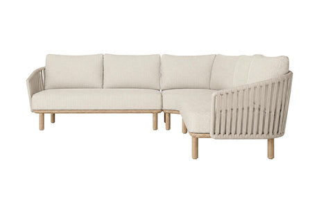 Royal Garden Vila Nova Ecklounge-Set 3-teilig aus Aluminium und Rope Sand