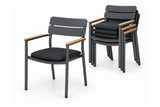 Royal Garden Norland Gartenstuhl 4er Set Anthrazit