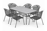 Royal Garden Elegance Gartentisch Set 6 Stühle 150 x 90 cm