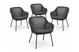Royal Garden Pulse Rope Gartenstühle 4er Set Anthrazit