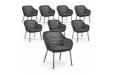 Royal Garden Pulse Rope Gartenstühle 8er Set Anthrazit