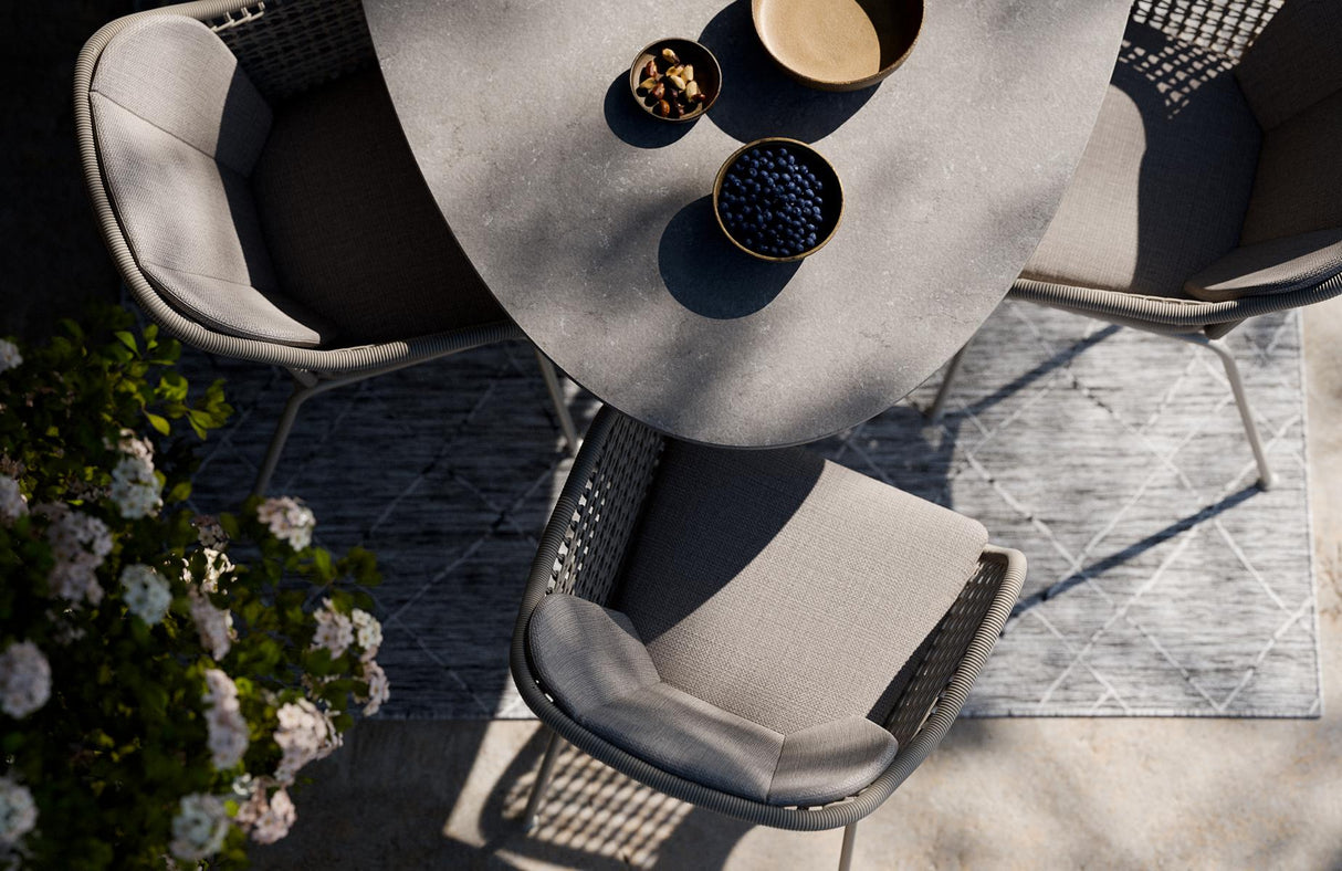 Detailsicht Royal Garden Pulse Rope Garten-Esstischstuhl Sand