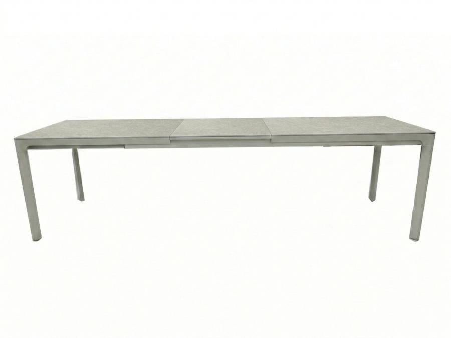 ausgezogener Zustqand Royal Garden Nomad Ausziehtisch 207/272 x 90 cm Fairstone Sand