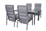 Royal Garden Focosa Nomad Gartentisch Set 4 Personen Anthrazit