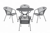 Royal Garden Elegance Gartentisch Set 4 Stühle Streckmetall Ø 105 cm