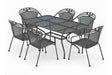 Royal Garden Elegance Gartentisch Set 6 Stühle Streckmetall