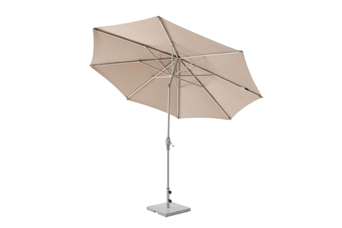 Royal Garden Coro LED Sonnenschirm Set Ø 300 cm Sand mit Marmorständer