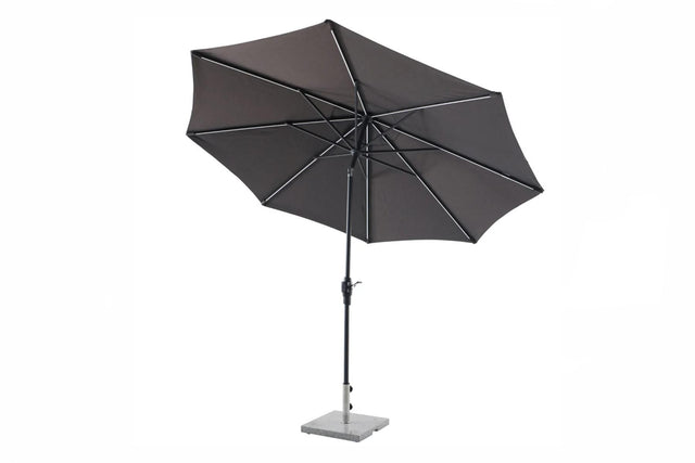 Royal Garden Coro LED Sonnenschirm Set Ø 300 cm Anthrazit mit Marmorständer