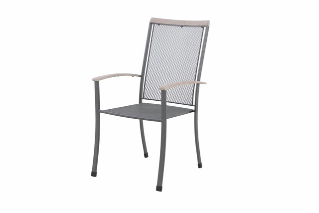 Royal Garden Balero Gartenstuhl stapelbar Streckmetall Eisengrau