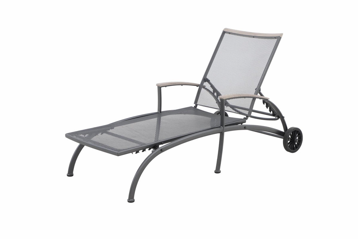 Royal Garden Balero Sonnenliege mit Rollen Eisengrau