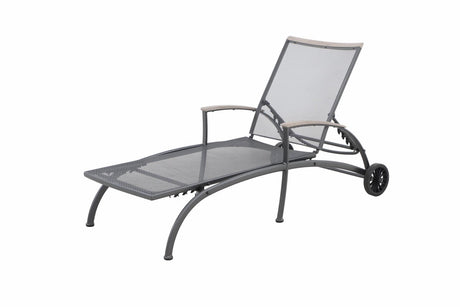 Royal Garden Balero Sonnenliege mit Rollen Eisengrau