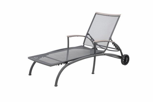 Royal Garden Balero Sonnenliege mit Rollen Eisengrau