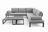 Produktbild MWH Kedino 5-teiliges Aluminium Ecklounge-Set mit Fairstone-Tischen