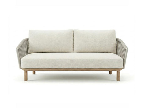 Royal Garden Vila Nova 2-Sitzer-Loungesofa Aluminium/Rope Sand mit Holzoptik
