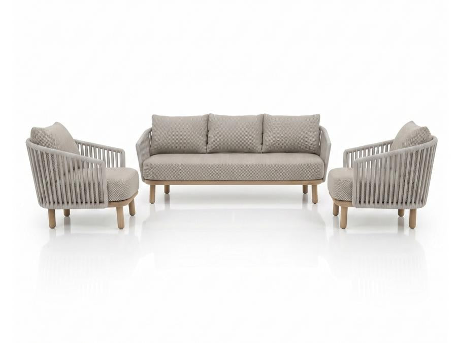 Royal Garden Vila Nova 3-teiliges Lounge-Set für 5 Personen Aluminium/Rope Sand