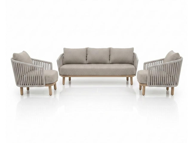 Royal Garden Vila Nova 3-teiliges Lounge-Set für 5 Personen Aluminium/Rope Sand