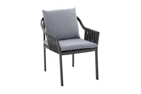 MWH Patro Gartenstuhl stapelbar Seilgeflecht Anthrazit