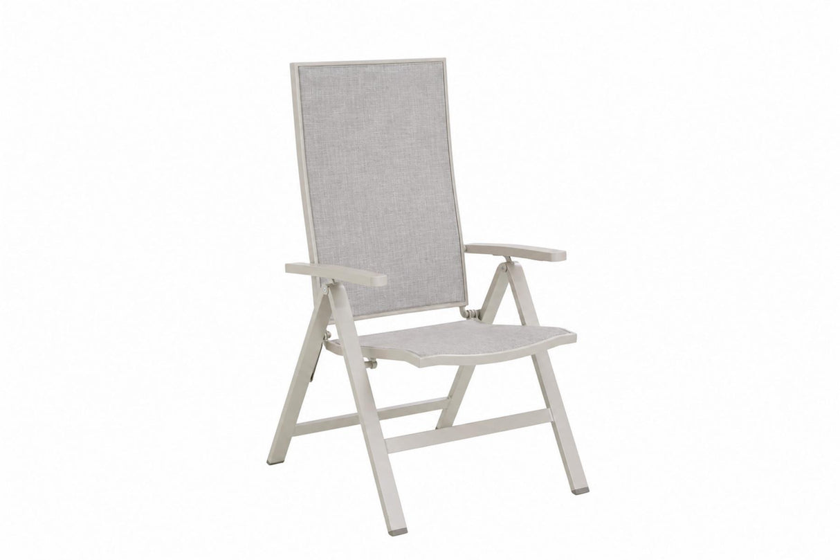MWH Verona verstellbarer Gartenstuhl Aluminium Sand