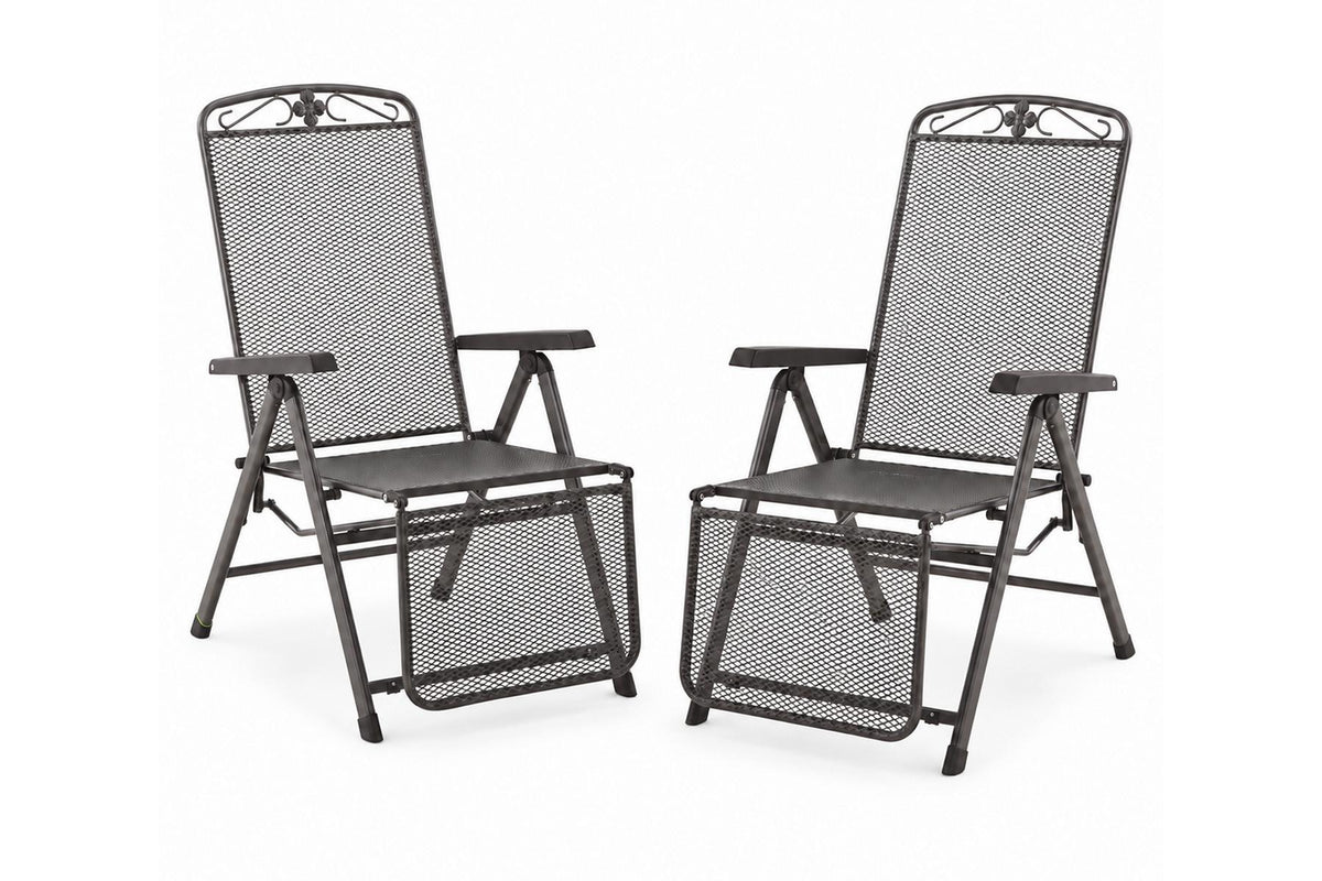 MWH Savoy Relaxsessel 2er Set Eisengrau