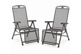 MWH Savoy Relaxsessel 2er Set Eisengrau