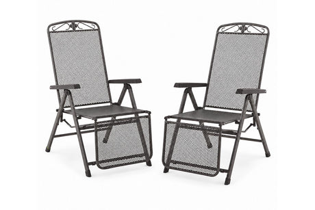 MWH Savoy Relaxsessel 2er Set Eisengrau
