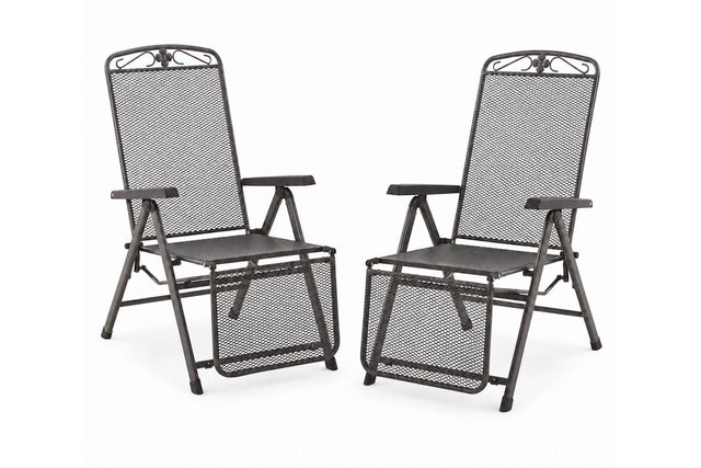 MWH Savoy Relaxsessel 2er Set Eisengrau