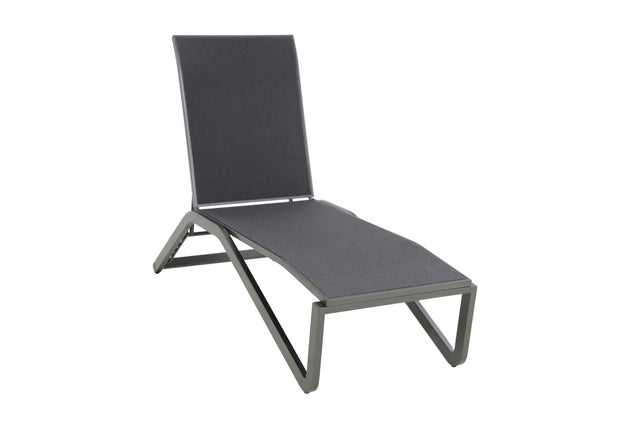 MWH Verona Sonnenliege ohne Armlehnen Aluminium Anthrazit