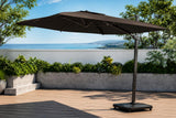 Ambiente MWH Adapto Hängeschirm quadratisch 300 cm Aluminium Anthrazit/Schwarz