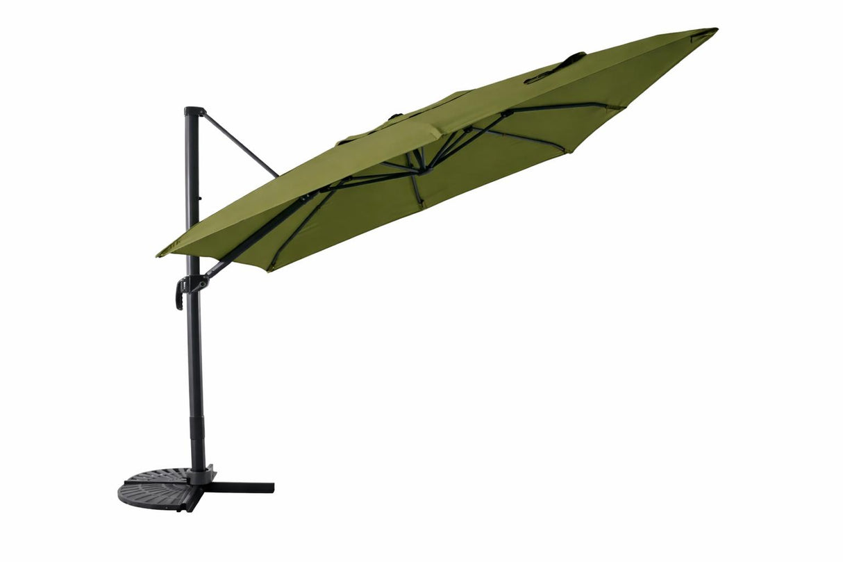 MWH Naxos Alu Hängesonnenschirm 3x3 m Grün