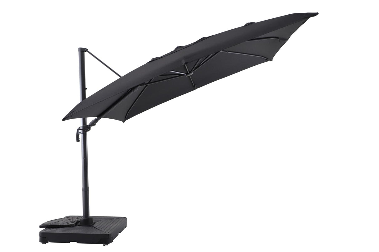 MWH Adapto Hängeschirm quadratisch 300 cm Aluminium Anthrazit/Schwarz