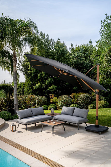 Poolbild creador Antao Balkonlounge mit Crealite Tischplatte