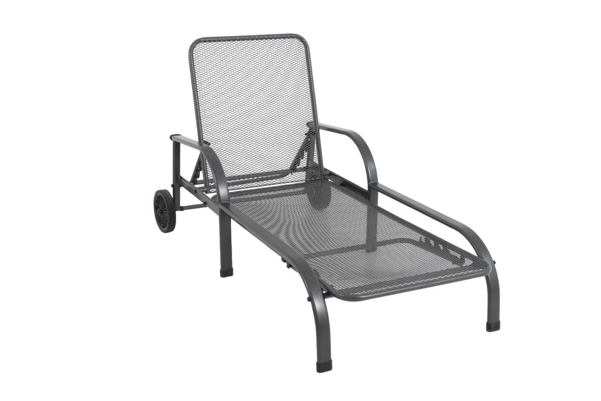 Frontbild MWH Chalet klappbare Gartenliege mit Rollen