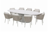 Royal Garden Desert & Vila Nova Gartentisch-Set 239x119 cm mit 8 Stühlen Sand