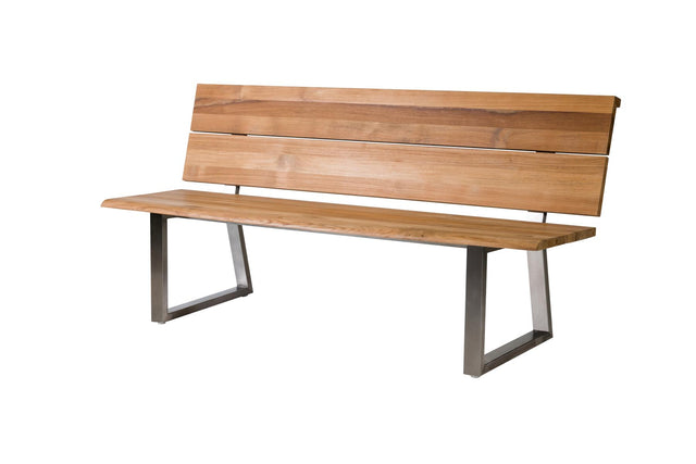 Diamond Garden Pisa Bank Gartenbank Edelstahl/Teak 180 cm