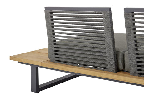 Rückenlehne Diamond Garden Faro Lounge-Set aus recyceltem Teak & Aluminium