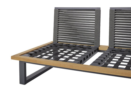 Sitzfläche Diamond Garden Faro Lounge-Set aus recyceltem Teak & Aluminium