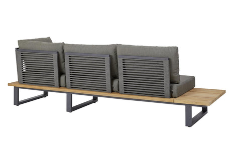 Rückseite Diamond Garden Faro Lounge-Set aus recyceltem Teak & Aluminium