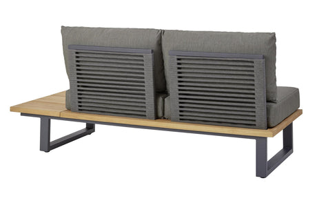 Zweisitzer Rückseite Diamond Garden Faro Lounge-Set aus recyceltem Teak & Aluminium