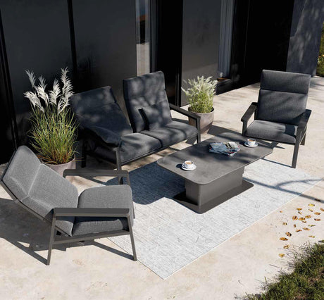 Ambientebild Royal Garden Focosa 2-Sitzer Sofa Anthrazit mit verstellbarer Rückenlehne