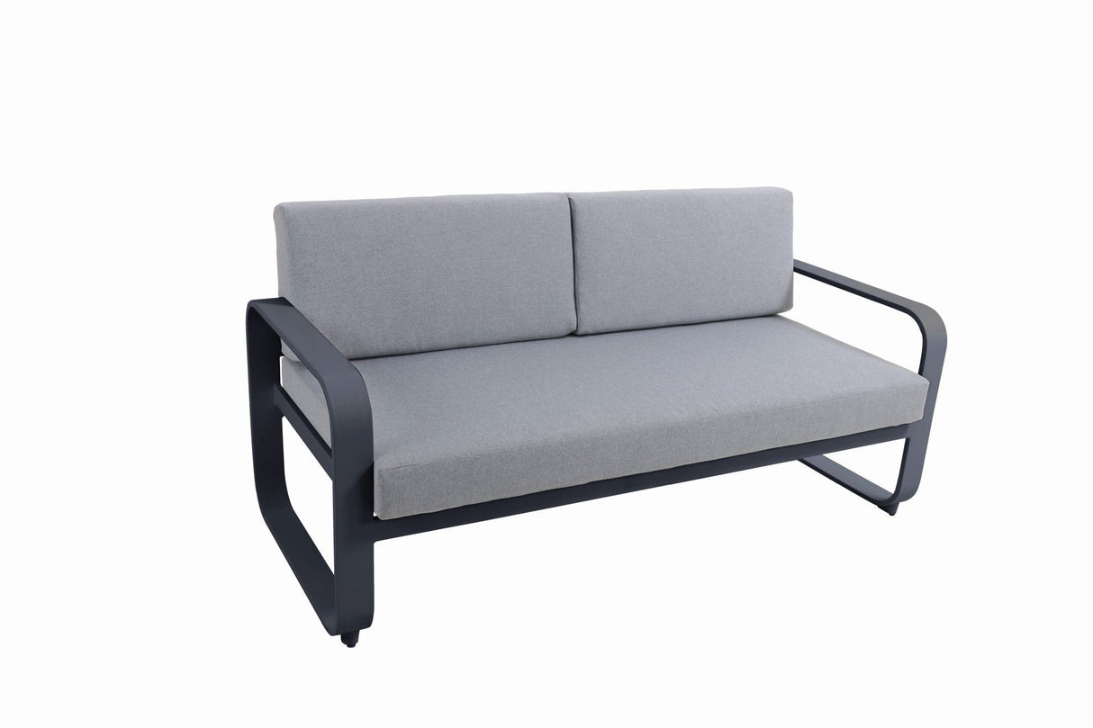 Gartenmöbel, Lounge-Sofa, 2-Sitzer, Aluminium, Widero Lounge, wetterfest, UV-beständig, Anthrazit, Outdoor-Möbel, Terrassenmöbel, hochwertig, robust, Pflegeleichtigkeit, Ganzjahreseinsatz, Stilvoll, MWH