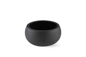 Luca Lifestyle Grigio Balloon niedrige runde Pflanzschale Anthrazit