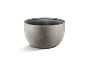 Luca Lifestyle Grigio New Ei-Form niedrig Pflanzentopf Beton-Optik