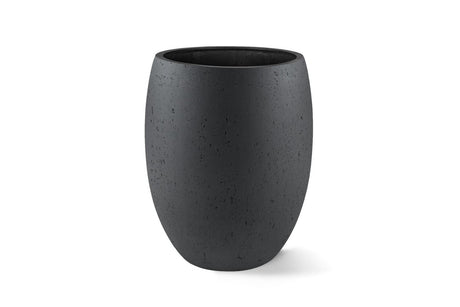 Luca Lifestyle Grigio hoher Ballon-Pflanzkübel aus Fiberglas Anthrazit