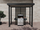 MWH Grillzebo Grill Pergola mit Lamellenwand mit Grill